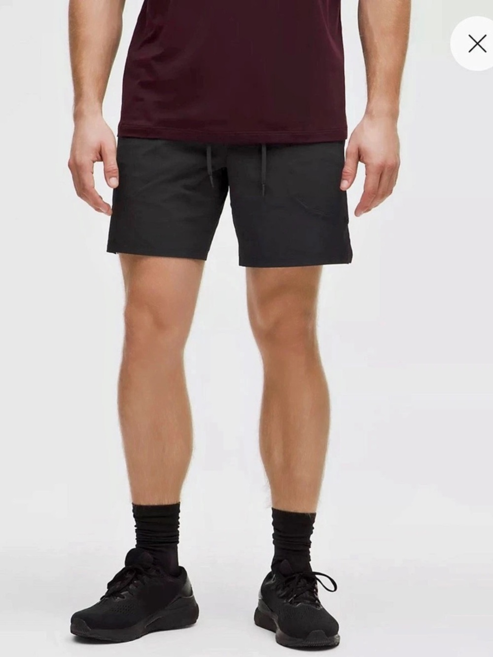 Lululemon License to Train Linerless Short 7 inch Men's Black Athletic Shorts Si